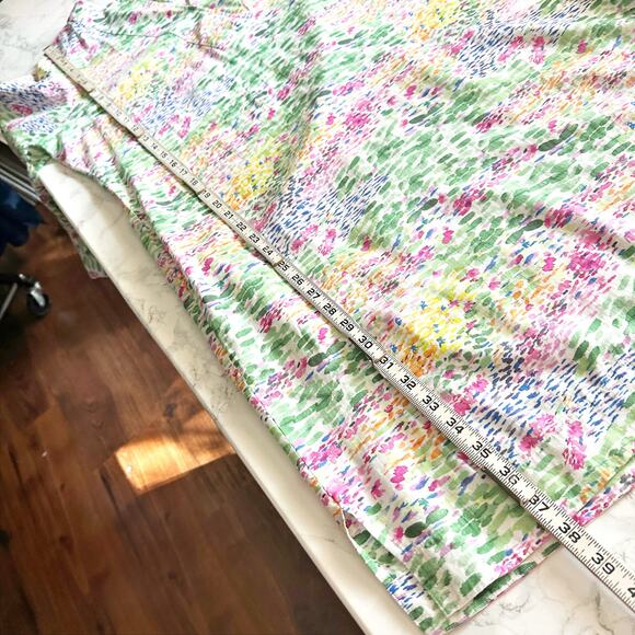 FOXCROFT Vena‎ Linen Impressionist Floral 3/4 Sleeve Dress women's size large - Picture 11 of 12